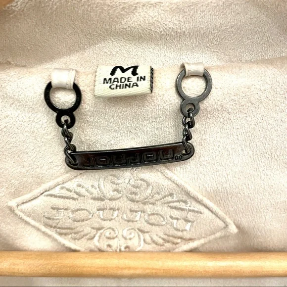 Jou Jou Ivory Fringe Cream Lined Sueded Jacket - Picture 5 of 5